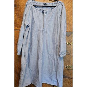Abercrombie And Fitch XLT Chambrey  100% Cotton Blue Tunic
